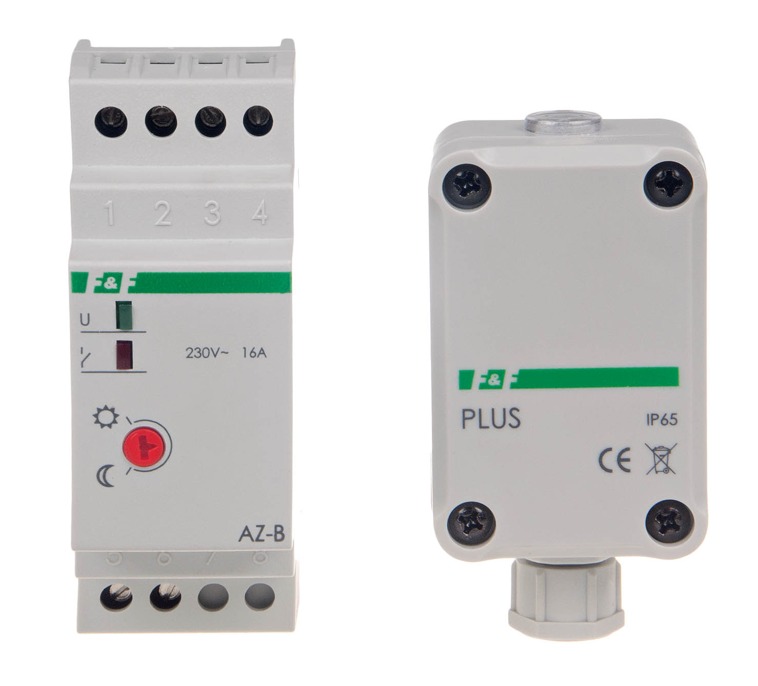 Product: AZ-B PLUS AUTOMAT ZMIERZCHOWY 16A 2M 2-1000LX 230V AC SONDA ZEWNĘTRZNA IP65