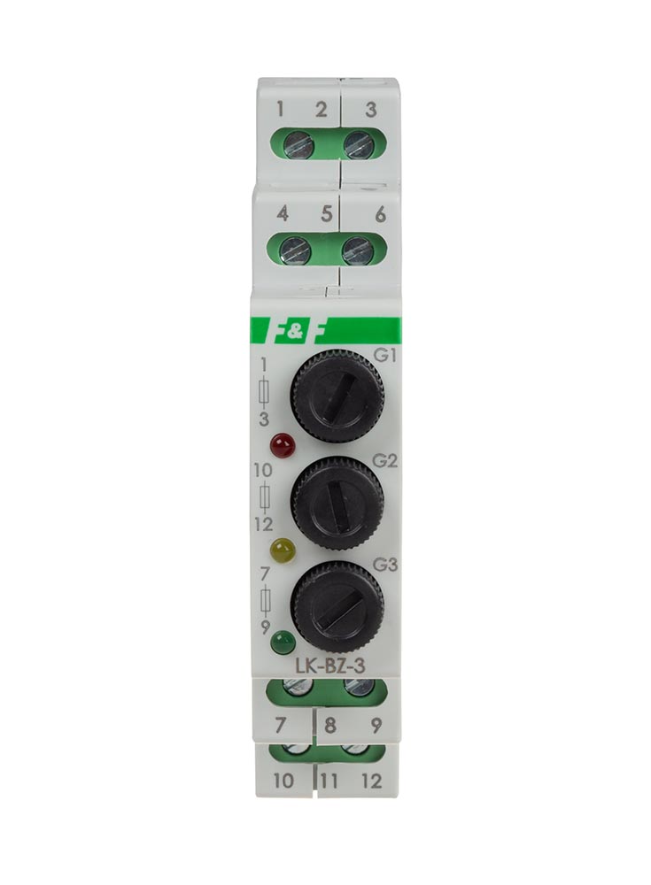 Product: LK-BZ-3K LAMPKA SYGNALIZACYJNA MODUŁOWA 3X LED 1M 230V+N Z ZABEZPIECZENIEM CZERWONY/ ŻÓŁTY/ ZIELONY