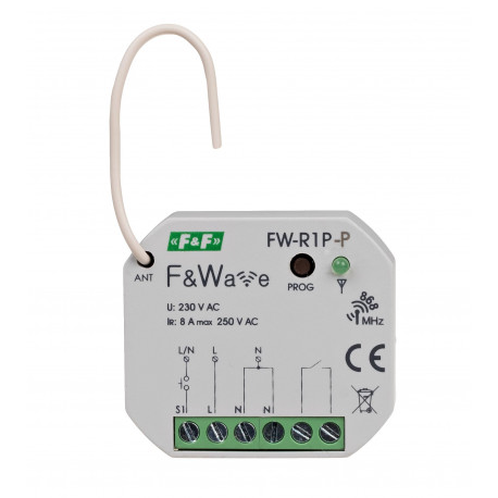 Product: FW-R1P-P RADIOWY POJEDYŃCZY PRZEKAŹNIK BISTABILNY DO PUSZKI OWEJ O60 85÷265V AC/DC MULTIFUNKCYJNY
