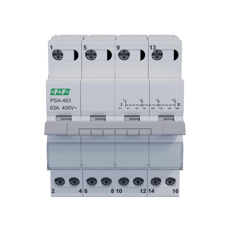 Product: PSA-463 PRZEŁĄCZNIK INSTALACYJNY SIEĆ-AGREGAT 63A 4P 4M 230/400V