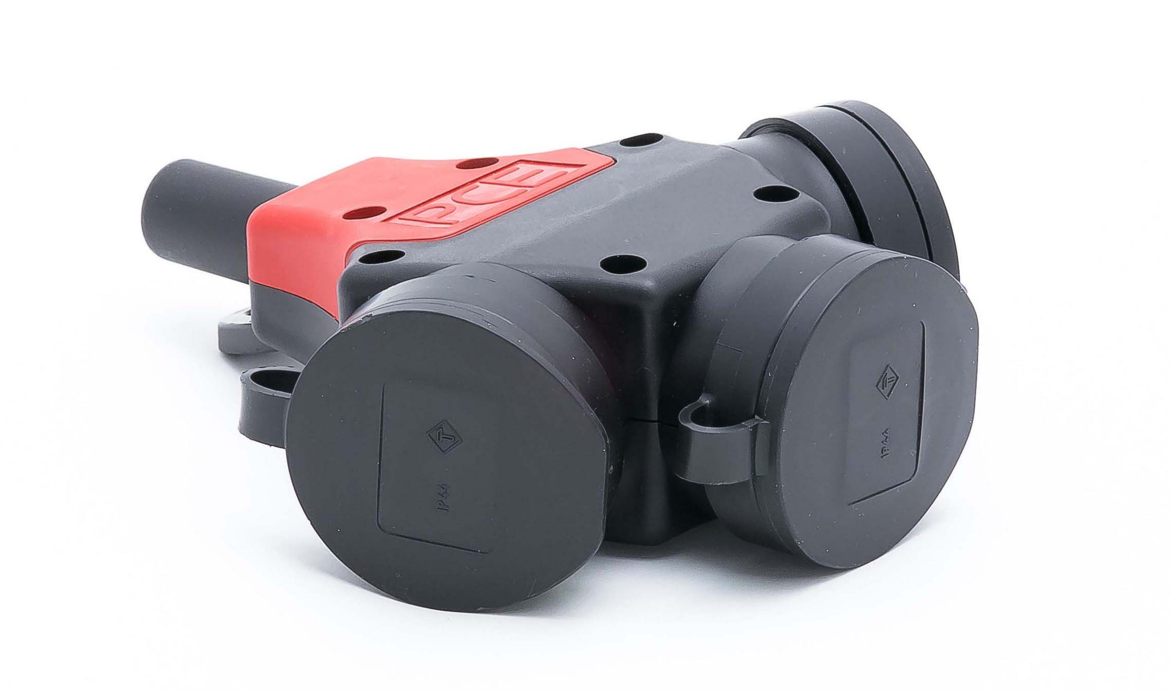Prodotto: ROZGAŁĘŹNIK PRZENOŚNY GUMOWY 1-3 Z/U + ZATYCZKA IP54 TAURUS2
